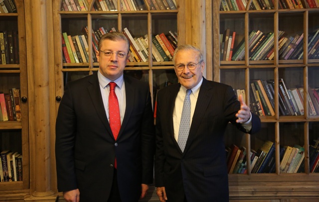გიორგი კვირიკაშვილი დონალდ რამსფელდს შეხვდა